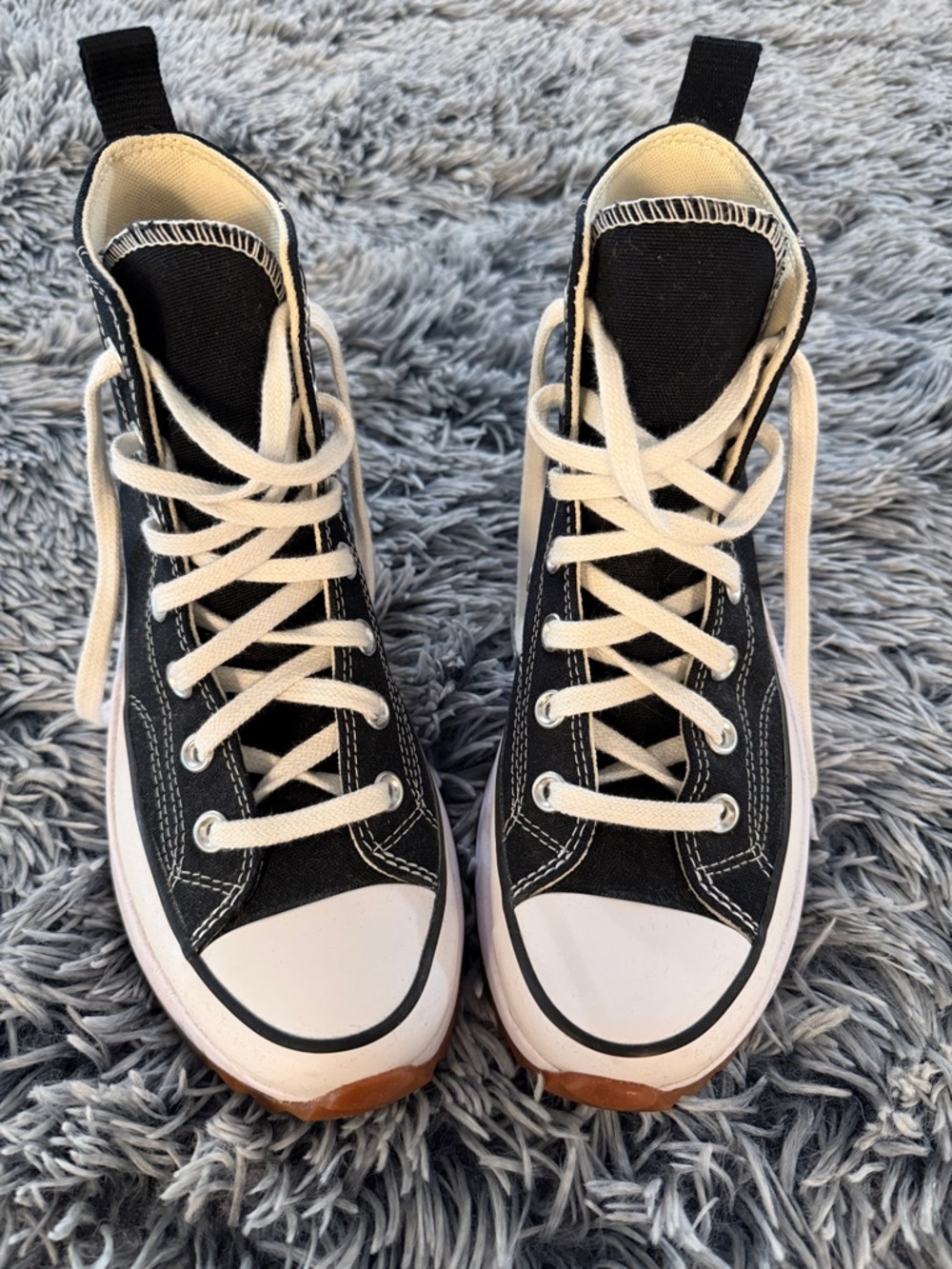 Women’s Converse Run Star Hike Platform Sneaker - Black / White / Gum